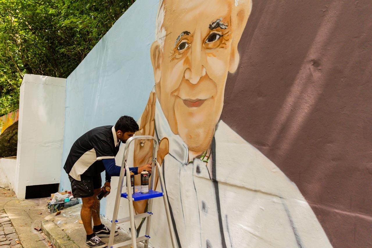 Artistas unem fé e arte urbana na subida ao Convento para a Festa da Penha 2026