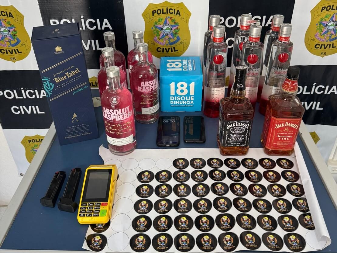 Bebidas alcoólicas falsificadas em SP são apreendidas no ES; responsável está preso