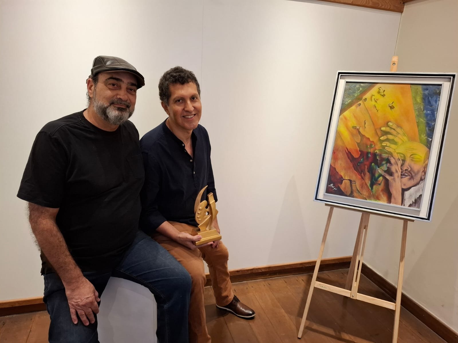 Obra "Odisseia da Arte", de Hippolito Alves, homenageia a criação artística e será entregue ao vencedor da segunda edição da premiação. Foto: Divulgação