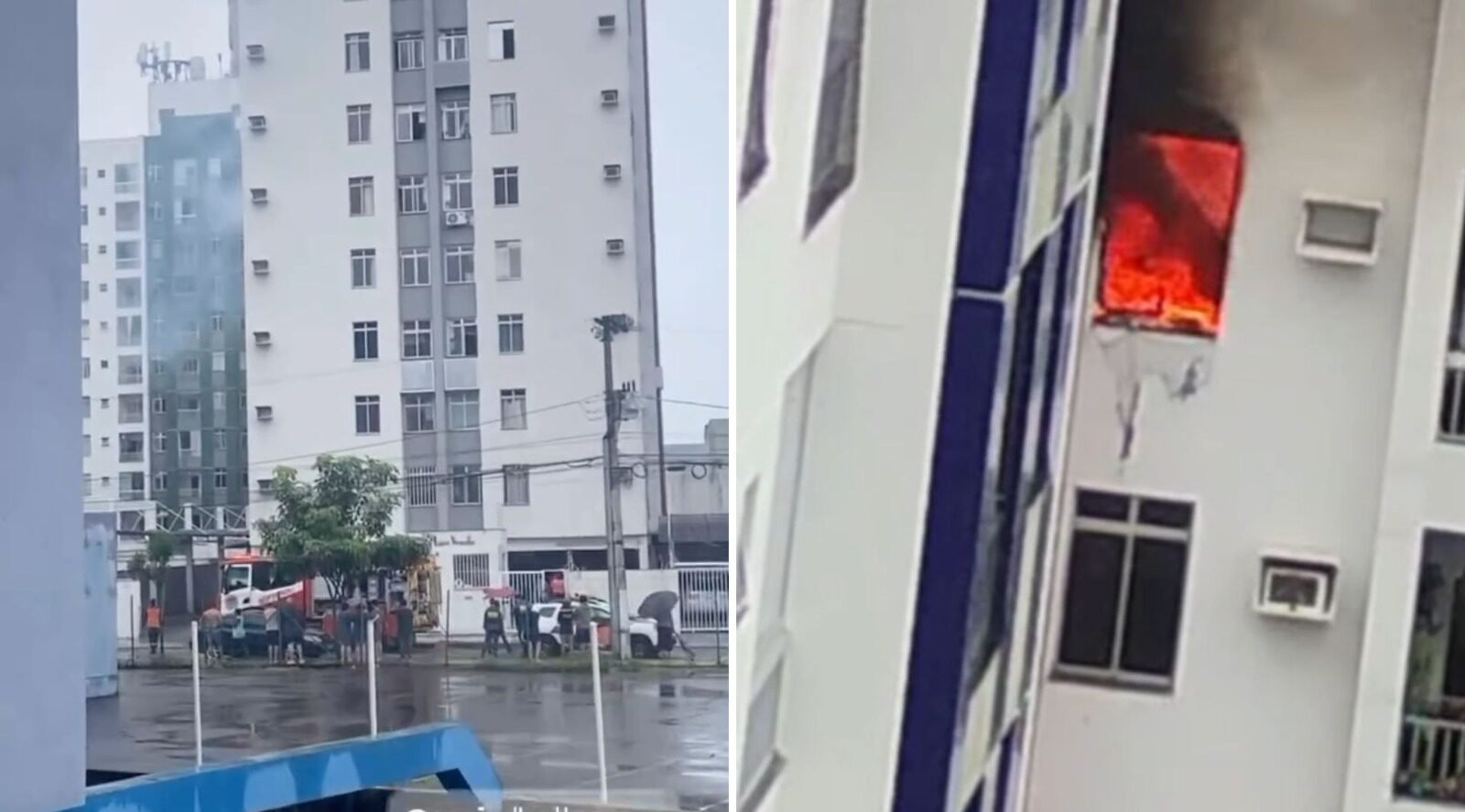 Incêndio atinge apartamento em Jardim Camburi, em Vitória